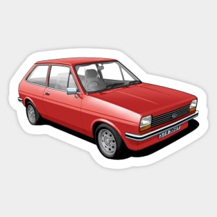 Ford Fiesta Mk 1 in venetian red Sticker